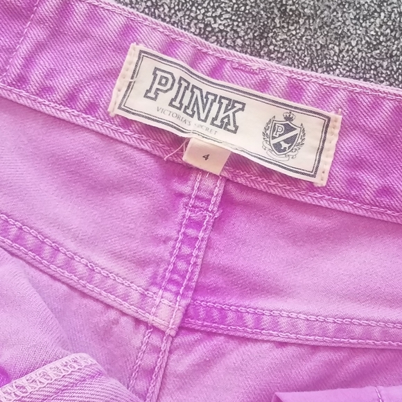Victoria's Secret PINK neon purple cut off shorts - Picture 3 of 9